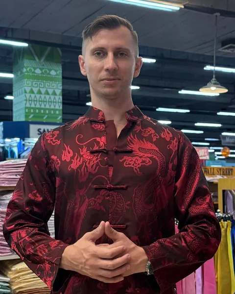 Our partner on Cebu, standing in a shop